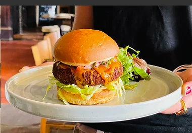 Boho Baja burger at The Pelham Arms