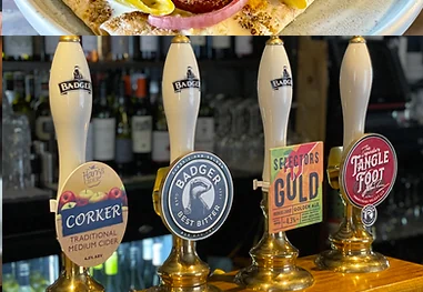 Cask ale hand pulls at The Pelham Arms bar