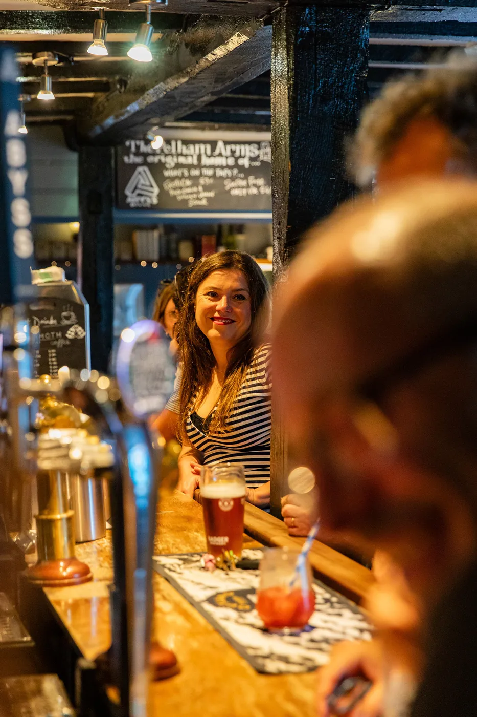 The Pelham Arms bar in Lewes