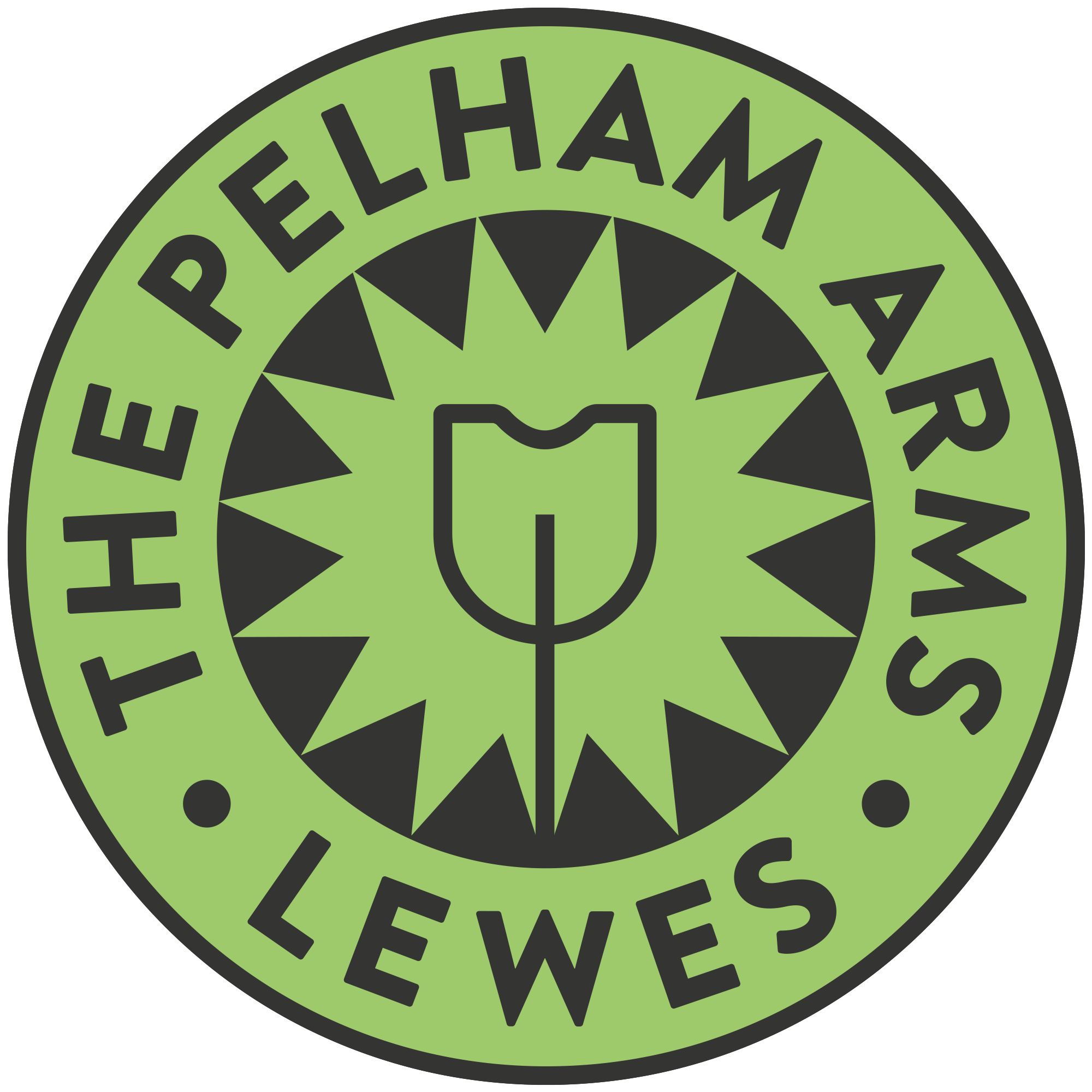 The Pelham Arms official green roundel